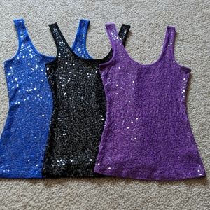 NWOT Express sequins tank tops
